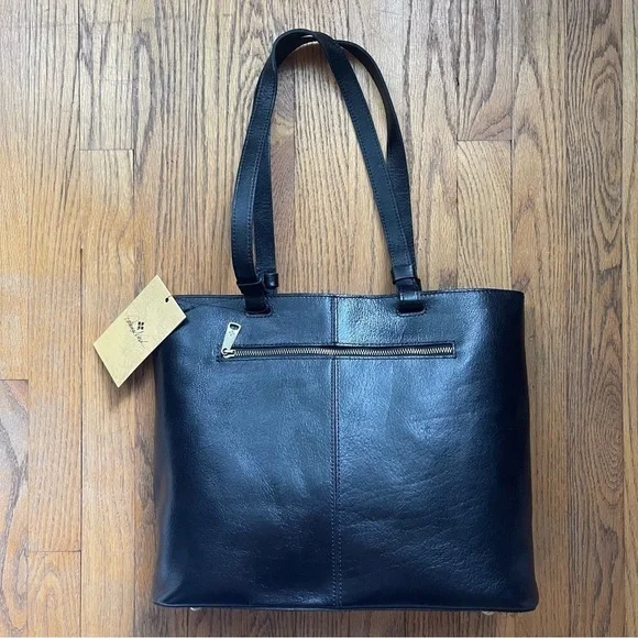 Patricia Nash Danville Tote Vintage Color Block P1014493 Black British tan NWT - Picture 2 of 7